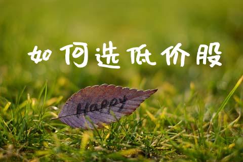 如何选低价股_https://wap.letulww.com_融资租赁_第1张