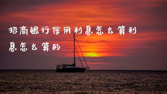 招商银行信用利息怎么算利息怎么算的_https://wap.letulww.com_外汇交易_第1张