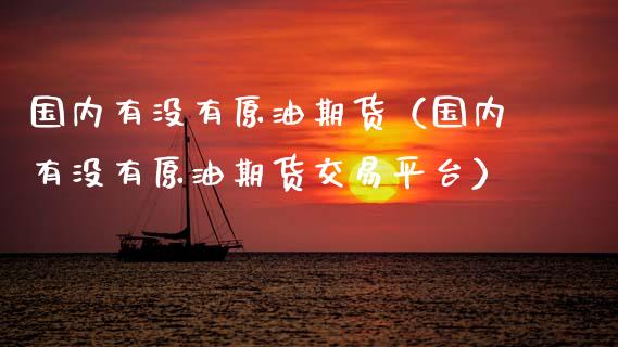 国内有没有原油期货（国内有没有原油期货交易平台）_https://wap.letulww.com_投资策略_第1张