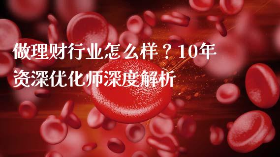 做理财行业怎么样？10年资深优化师深度解析_https://wap.letulww.com_融资租赁_第1张