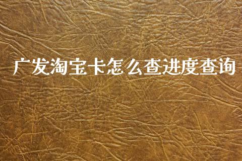 广发淘宝卡怎么查进度查询_https://wap.letulww.com_融资租赁_第1张