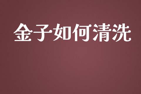 金子如何清洗_https://wap.letulww.com_融资租赁_第1张