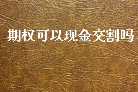 期权可以现金交割吗_https://wap.letulww.com_投资管理_第1张