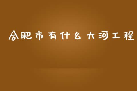 合肥市有什么大河工程_https://wap.letulww.com_投资策略_第1张
