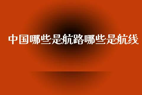 中国哪些是航路哪些是航线_https://wap.letulww.com_融资租赁_第1张