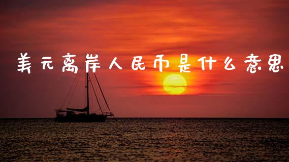 美元离岸人民币是什么意思_https://wap.letulww.com_外汇交易_第1张