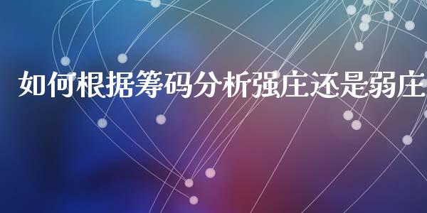 如何根据筹码分析强庄还是弱庄_https://wap.letulww.com_投资管理_第1张