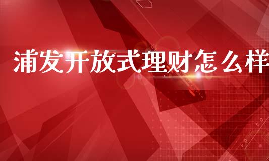浦发开放式理财怎么样_https://wap.letulww.com_融资租赁_第1张