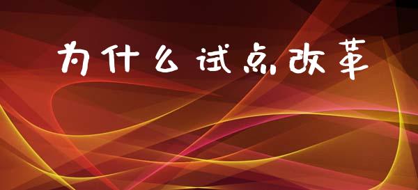 为什么试点改革_https://wap.letulww.com_投资策略_第1张