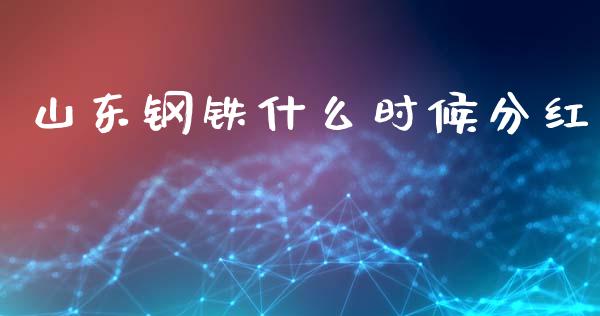 山东钢铁什么时候分红_https://wap.letulww.com_外汇交易_第1张