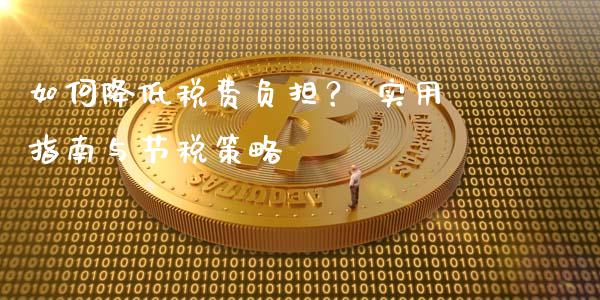 如何降低税费负担？ 实用指南与节税策略_https://wap.letulww.com_投资管理_第1张