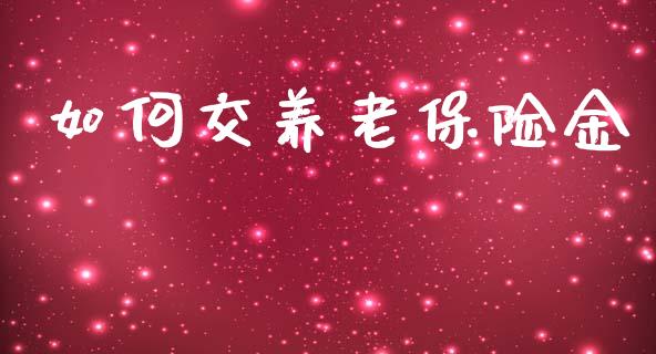 如何交养老保险金_https://wap.letulww.com_外汇交易_第1张