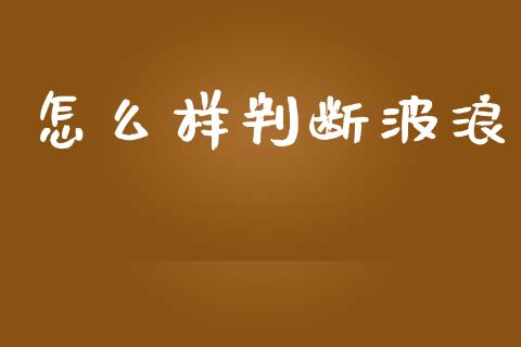 怎么样判断波浪_https://wap.letulww.com_投资管理_第1张