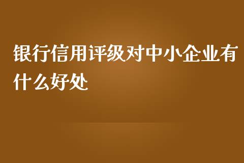 银行信用评级对中小企业有什么好处_https://wap.letulww.com_融资租赁_第1张