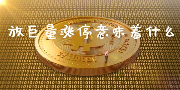 放巨量涨停意味着什么_https://wap.letulww.com_外汇交易_第1张