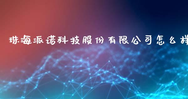 珠海派诺科技股份有限公司怎么样_https://wap.letulww.com_投资策略_第1张