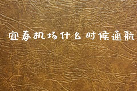 宜春机场什么时候通航_https://wap.letulww.com_投资管理_第1张