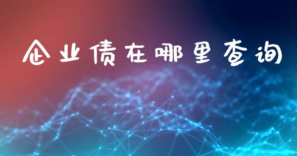 企业债在哪里查询_https://wap.letulww.com_投资管理_第1张