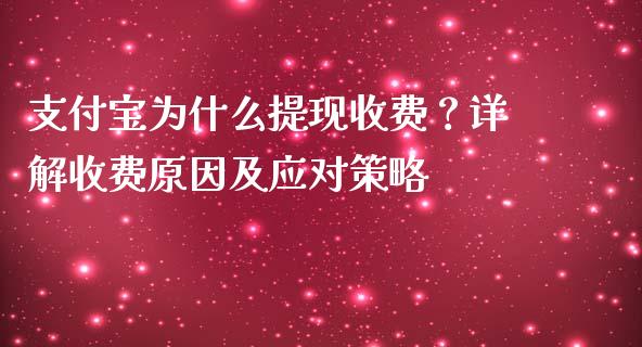 支付宝为什么提现收费？详解收费原因及应对策略_https://wap.letulww.com_投资策略_第1张