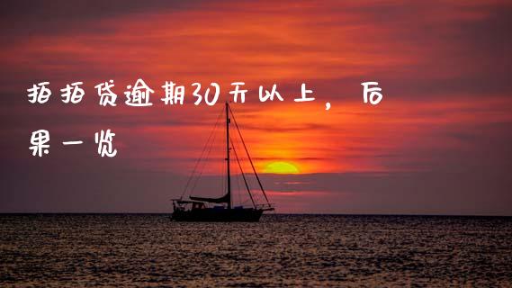 拍拍贷逾期30天以上，后果一览_https://wap.letulww.com_外汇交易_第1张