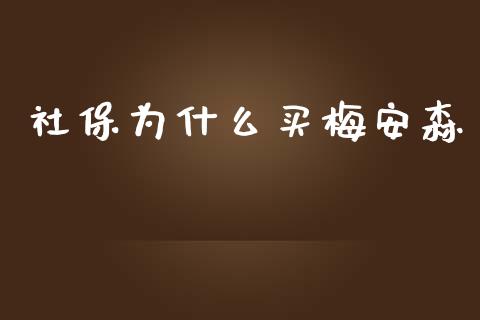 社保为什么买梅安森_https://wap.letulww.com_外汇交易_第1张