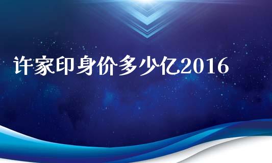 许家印身价多少亿2016_https://wap.letulww.com_投资策略_第1张