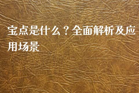 宝点是什么？全面解析及应用场景_https://wap.letulww.com_投资管理_第1张