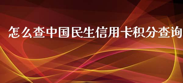 怎么查中国民生信用卡积分查询_https://wap.letulww.com_融资租赁_第1张