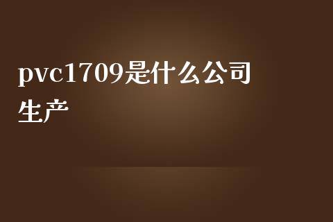 pvc1709是什么公司生产_https://wap.letulww.com_外汇交易_第1张