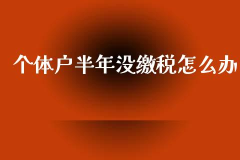 个体户半年没缴税怎么办_外汇交易_第1张_外汇交易_投资策略_融资租赁_投资管理 个体户半年没缴税怎么办_https://wap.letulww.com_外汇交易_第1张