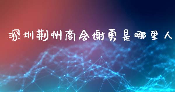 深圳荆州商会谢勇是哪里人_https://wap.letulww.com_投资管理_第1张