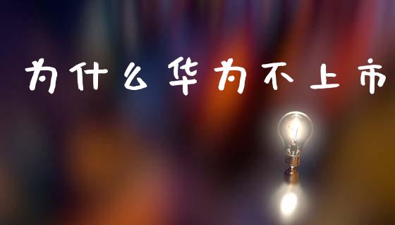 为什么华为不上市_https://wap.letulww.com_融资租赁_第1张