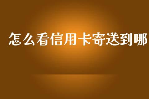 怎么看信用卡寄送到哪_https://wap.letulww.com_融资租赁_第1张