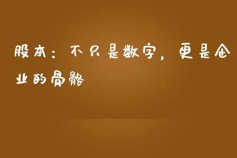 股本：不只是数字，更是企业的骨骼_https://wap.letulww.com_投资策略_第1张