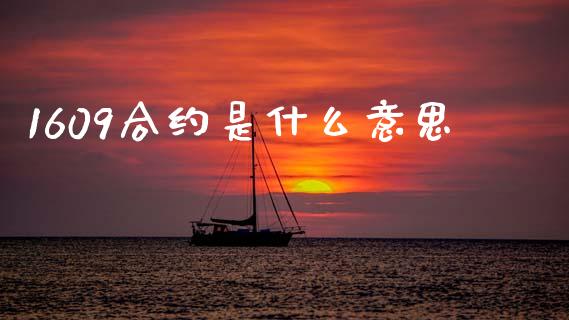 1609合约是什么意思_https://wap.letulww.com_投资策略_第1张