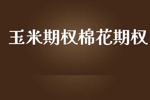 玉米期权棉花期权_https://wap.letulww.com_投资管理_第1张