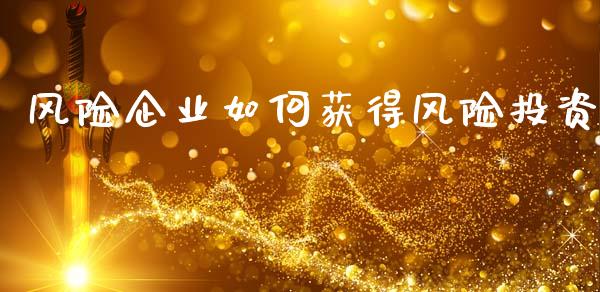 风险企业如何获得风险投资_https://wap.letulww.com_投资策略_第1张